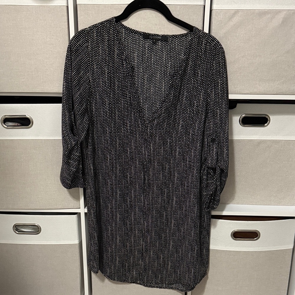 19 Cooper Black and White Long Sleeve Dress